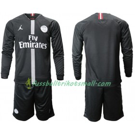 Fußballtrikots Paris Saint-Germain Jodan Schwarz Kinder 2018-2019 Langarm Ausweichtrikot kaufen
